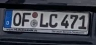 German registration plate with an EU identifier